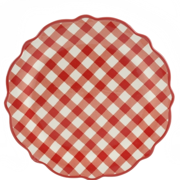 ❤️ New Pioneer Woman Red Gingham 12-Piece Dinnerware Set - Picture 3 of 8